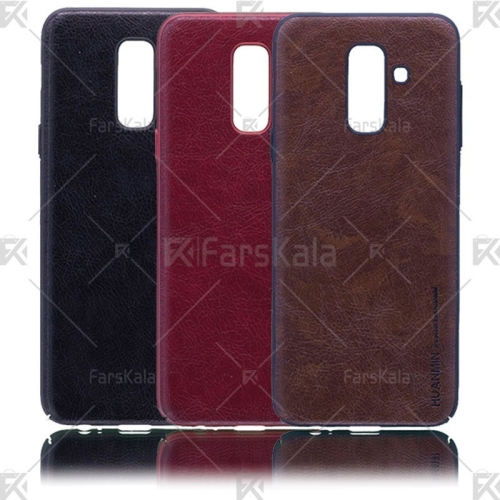 قاب محافظ چرمی سامسونگ Leather protective frame Samsung Galaxy A6 plus 2018