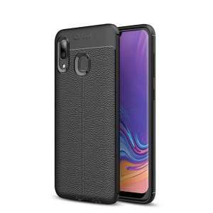 قاب ژله ای طرح چرم سامسونگ Samsung Galaxy A20 مدل Auto Focus