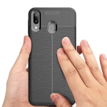 قاب ژله ای طرح چرم سامسونگ Auto Focus Jelly Case Samsung Galaxy M20