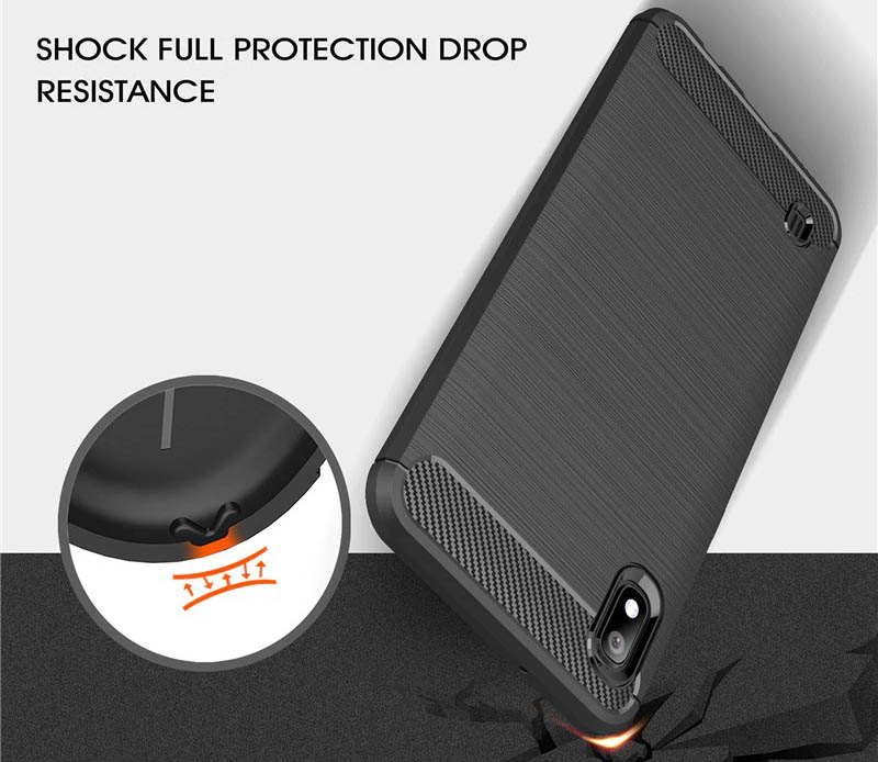 قاب محافظ ژله ای سامسونگ Carbon Fiber Cover For Samsung Galaxy A10