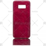 قاب محافظ چرمی سامسونگ Huanmin Leather protective frame Samsung Galaxy S8 PLUS