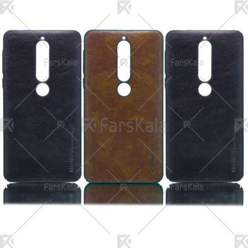 قاب محافظ چرمی نوکیا Huanmin Leather protective frame Nokia 6 2018