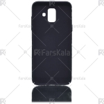 قاب محافظ چرمی سامسونگ Huanmin Leather protective frame Samsung Galaxy A6 2018