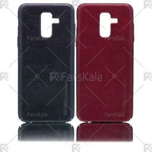 قاب محافظ چرمی سامسونگ Huanmin Leather protective frame Samsung Galaxy J8