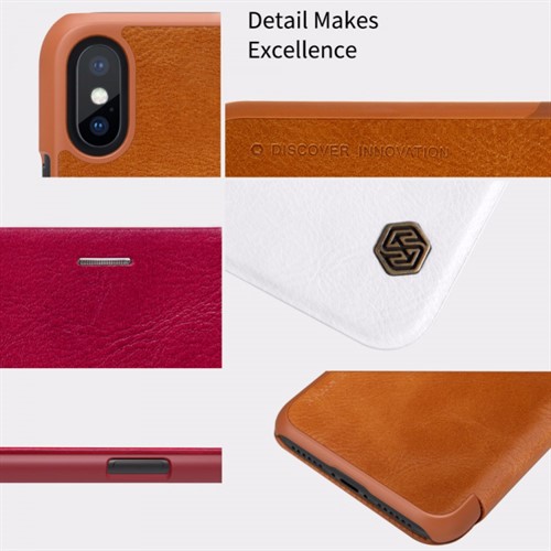 کیف چرمی نیلکین آیفون Nillkin Qin Leather Case Apple iPhone XS