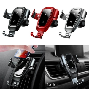پایه نگهدارنده و شارژر وایرلس Baseus Metal Wireless Charger Gravity Car Mount