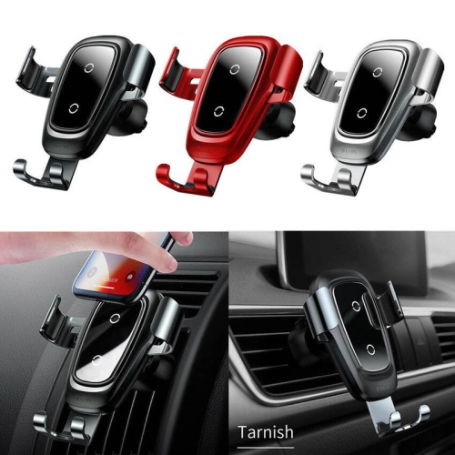 پایه نگهدارنده و شارژر وایرلس Baseus Metal Wireless Charger Gravity Car Mount