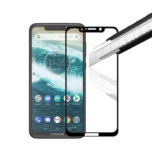محافظ صفحه نمایش تمام چسب با پوشش کامل Glass Screen Protector For Motorola One / P30 Play