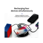 شارژر بی سیم و هاب 3 پورت بیسوس Baseus Star Sky 2-in-1 Desktop Wired 3 USB Ports Wireless Charger