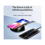 شارژر بی سیم و هاب 3 پورت بیسوس Baseus Star Sky 2-in-1 Desktop Wired 3 USB Ports Wireless Charger