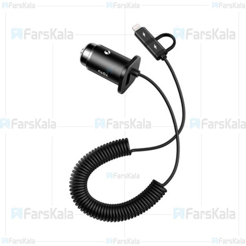 شارژر فندکی توتو TOTU DCCL-07 Good Partner 2 Spring Cable