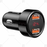 شارژر فندکی فست شارژ بیسوس Baseus BS-C20A 45W Quick Charge 4.0 3.0 USB Car Charger