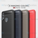 قاب محافظ ژله ای هواوی Fiber Carbon Rugged Armor Case For Huawei Honor 10 Lite / P Smart 2019