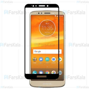محافظ صفحه نمایش تمام چسب با پوشش کامل Glass Screen Protector For Motorola Moto E5