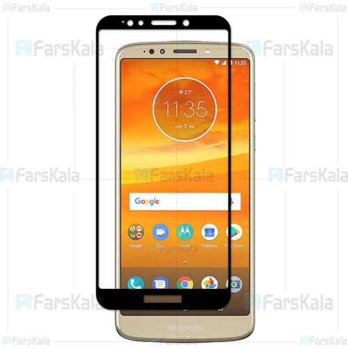 محافظ صفحه نمایش تمام چسب با پوشش کامل Glass Screen Protector For Motorola Moto E5