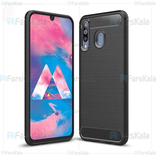 قاب محافظ ژله ای سامسونگ Fiber Carbon Rugged Armor Case For Samsung Galaxy M30