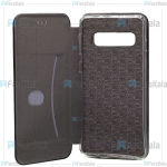 کیف محافظ چرمی سامسونگ Leather Standing Magnetic Cover For Samsung Galaxy S10 Plus