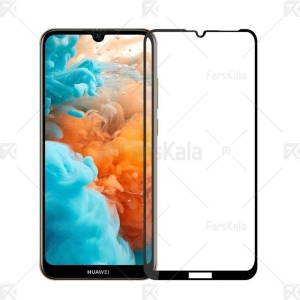 محافظ صفحه نمایش تمام چسب با پوشش کامل Full Glass Screen Protector For Huawei Y6 Pro 2019