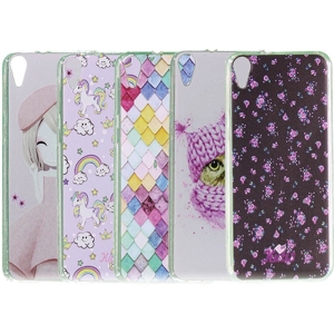 قاب محافظ طرح دار اچ تی سی Patterned Protective Frame Case For HTC Desire 820