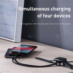 کابل چهار کاره بیسوس Baseus Star Ring Series 4 in 1 Wireless Charging Cable