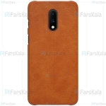 کیف محافظ چرمی نیلکین وان پلاس Nillkin Qin Case For OnePlus 7
