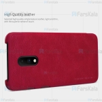 کیف محافظ چرمی نیلکین وان پلاس Nillkin Qin Case For OnePlus 7