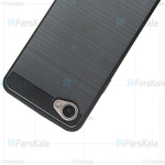 قاب محافظ ژله ای ال جی Fiber Carbon Rugged Armor Case For LG Q6