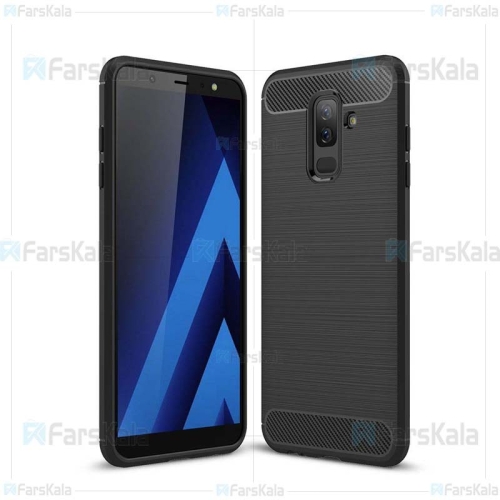 قاب محافظ ژله ای سامسونگ Fiber Carbon Rugged Armor Case For Samsung Galaxy A6 Plus 2018