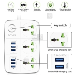 سه راهی برق وشارژ باوین دارای 6 پورت Bavin PC588 Power Strip USB