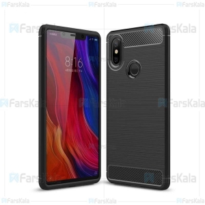 قاب محافظ ژله ای شیائومی Fiber Carbon Rugged Armor Case For Xiaomi Mi 8 SE