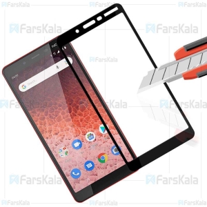 محافظ صفحه نمایش تمام چسب با پوشش کامل Full Glass Screen Protector For Nokia 1 Plus