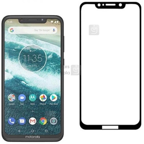 محافظ صفحه نمایش تمام چسب با پوشش کامل Glass Screen Protector For Motorola One Power / P30 Note