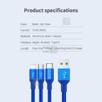 کابل شارژ سه سر نیلکین Nillkin Swift 3-in-1 Cable 1.5m