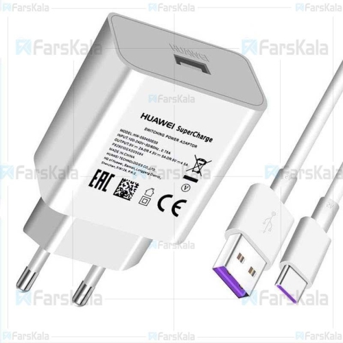 شارژر اصلی سوپر شارژ هواوی Huawei SuperCharge 5A همراه با کابل Type-C