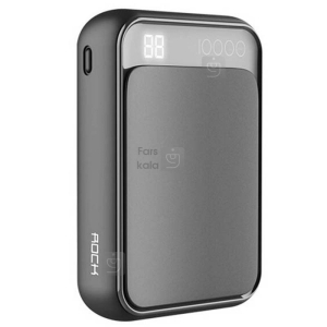 پاوربانک فست شارژ 10000 راک Rock P63 Mini Digital Display Power Bank 10000mAh RMP0396 توان 2.1 آمپر