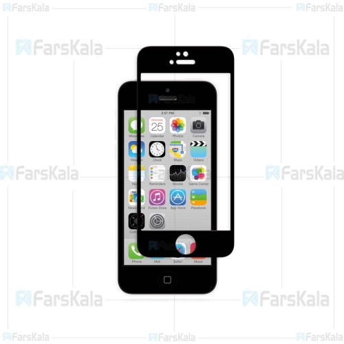 محافظ صفحه نمایش تمام چسب با پوشش کامل Full Glass Screen Protector For Apple iphone 5 & 5S