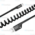 کابل شارژ و انتقال داده لایتنینگ تلفنی بیسوس Baseus Fish eye Spring Lightning Cable 1m