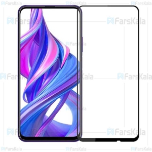 محافظ صفحه نمایش تمام چسب با پوشش کامل هواوی Full Glass Screen Protector For Huawei Honor 9X Pro