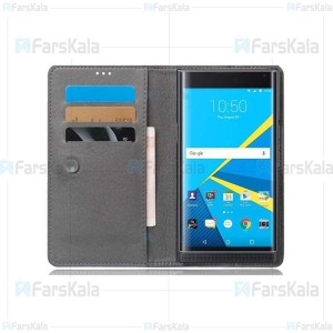 کیف طرح چرم بلک بری Leather Cover For BlackBerry Priv