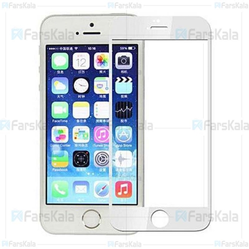 محافظ صفحه نمایش تمام چسب با پوشش کامل Full Glass Screen Protector For Apple iPhone SE