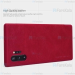 کیف محافظ چرمی نیلکین سامسونگ Nillkin Qin Case For Samsung Galaxy Note 10 Plus