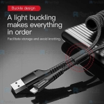 کابل شارژ و انتقال داده لایتنینگ تلفنی بیسوس Baseus Fish eye Spring Lightning Cable 1m