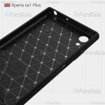 قاب محافظ ژله ای سونی Fiber Carbon Rugged Armor Case For Sony Xperia XA1 Plus