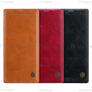 کیف محافظ چرمی نیلکین سامسونگ Nillkin Qin Case For Samsung Galaxy Note 10 Plus