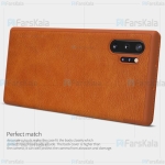 کیف محافظ چرمی نیلکین سامسونگ Nillkin Qin Case For Samsung Galaxy Note 10 Plus
