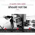 کابل شارژ و انتقال داده لایتنینگ تلفنی بیسوس Baseus Fish eye Spring Lightning Cable 1m