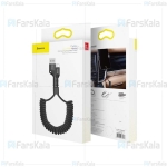 کابل شارژ و انتقال داده لایتنینگ تلفنی بیسوس Baseus Fish eye Spring Lightning Cable 1m