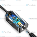 کابل تبدیل تایپ سی با قابلیت اتصال همزمان شارژر بیسوس و هندزفری Baseus Audio Converter CATL45-01