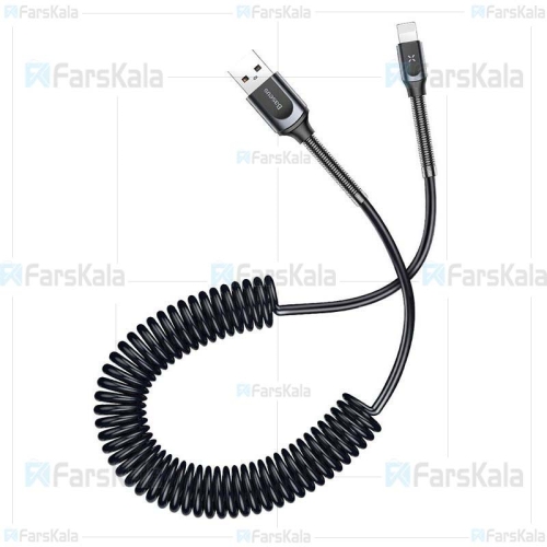 کابل شارژ و انتقال داده لایتنینگ تلفنی بیسوس Baseus Double Spring Lightning Cable 1.2M