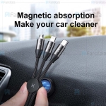 Baseus Car Co-sharing 1m 3.5A 3 in 1 USB to USB-C / Type-C + 8Pin + Micro USB Data Syn Charging Cable